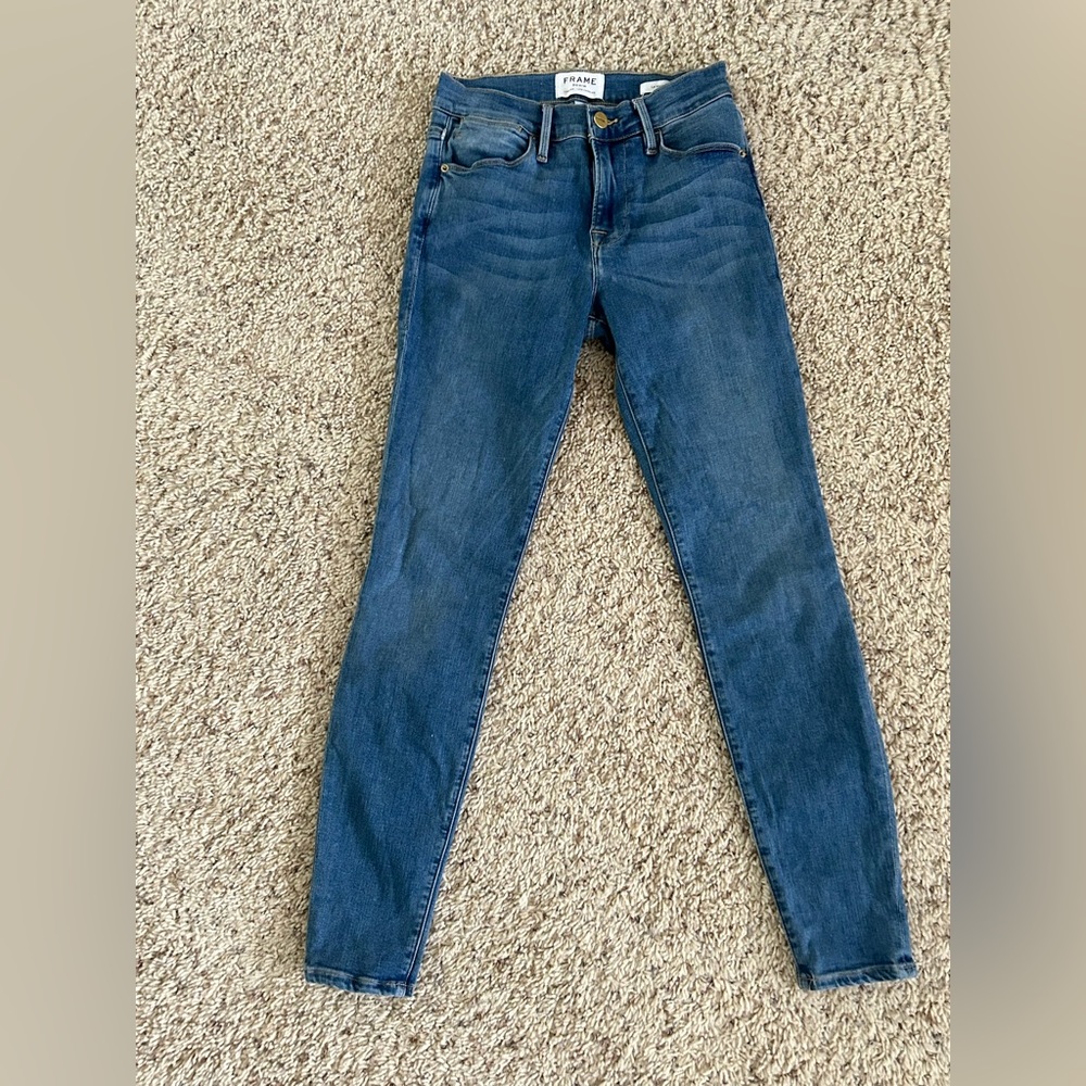 FRAME Denim High Rise Skinny Jeans- Size: 25 - EUC